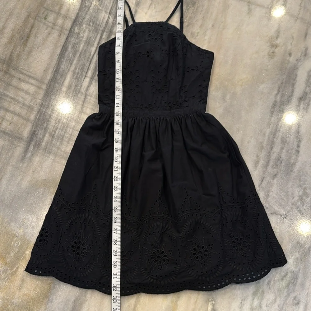 Abercrombie & fitch XS fit and flare halter mini dress cotton eyelet - Picture 12 of 16